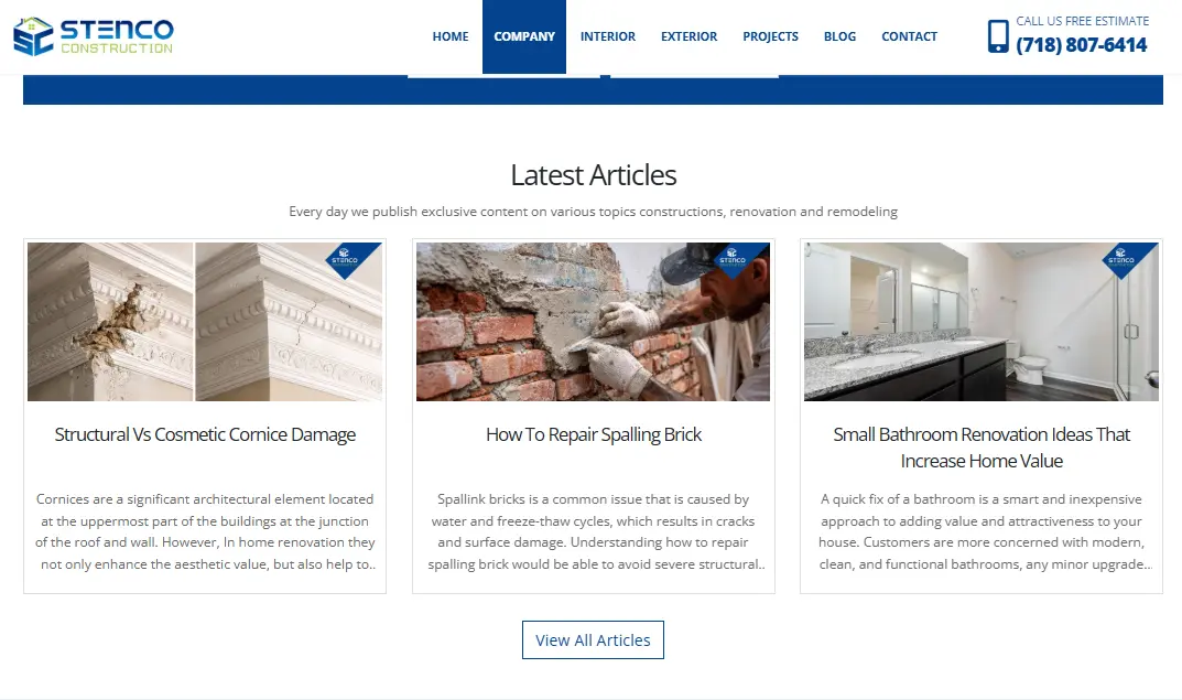 Stenco Construction screenshot 1